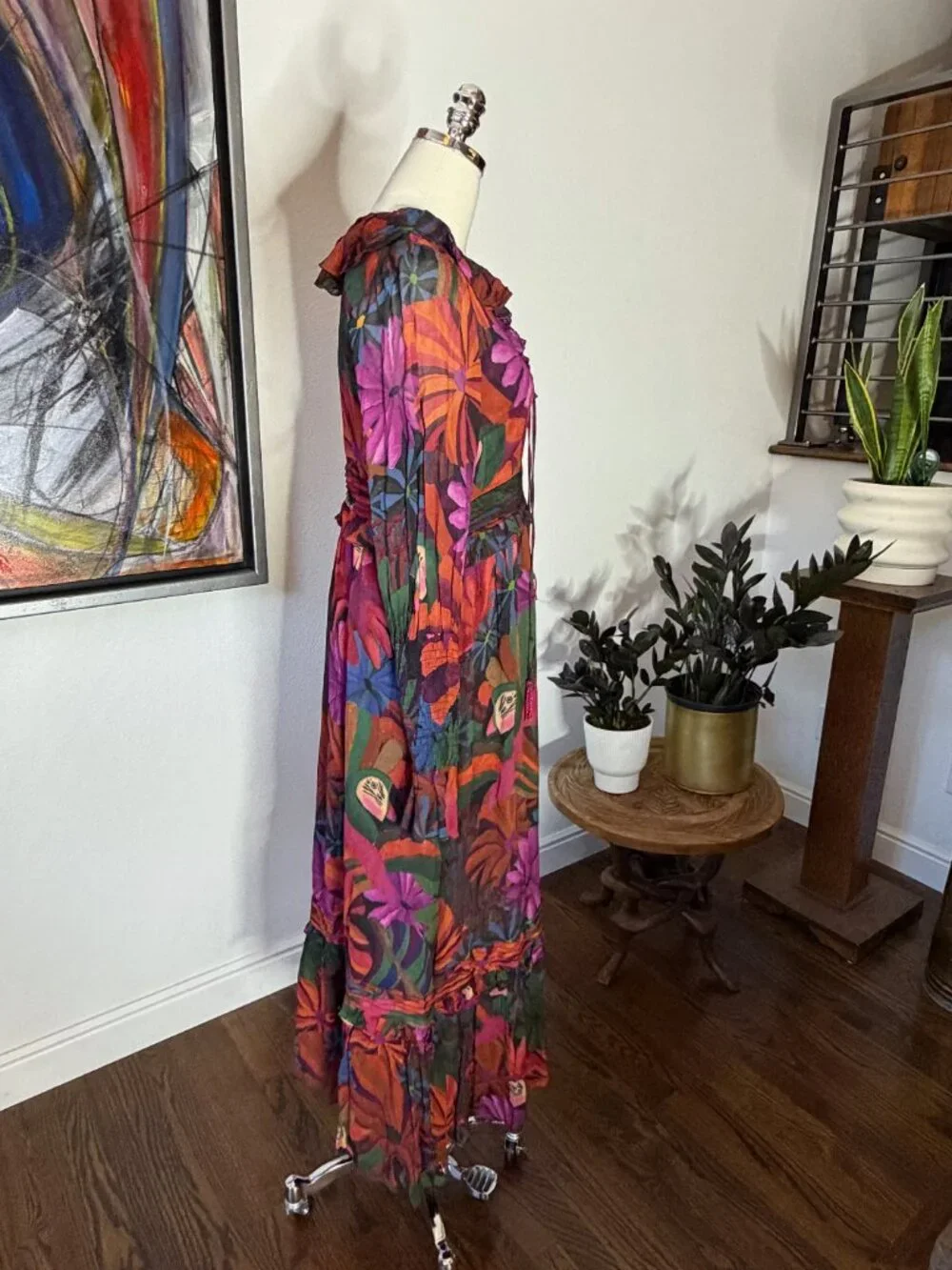 β¨ NWT FARM Rio "Bird Flowers" Maxi Dress β SOLD OUT Print β Size M NEWβ¨ - Picture 11 of 16